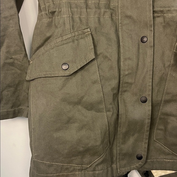 Betabrand Women's Gray Hue of Green Utility Jacket Coat‎ Size Small - Picture 2 of 8
